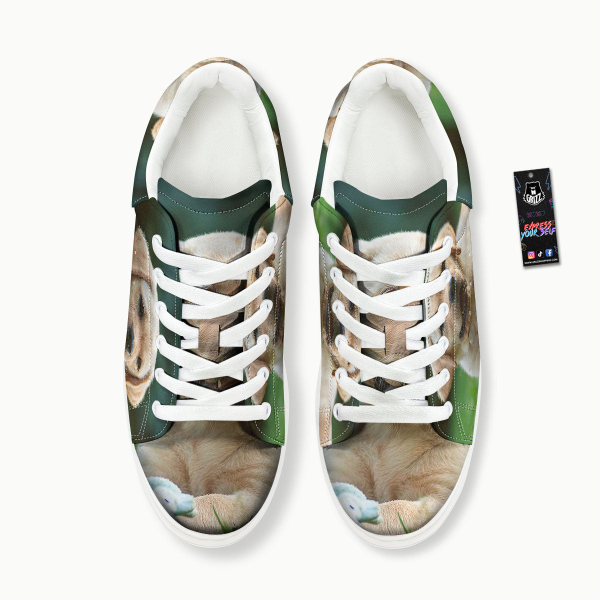 Puppy And Labrador Retriever Print Platform Shoes-grizzshop
