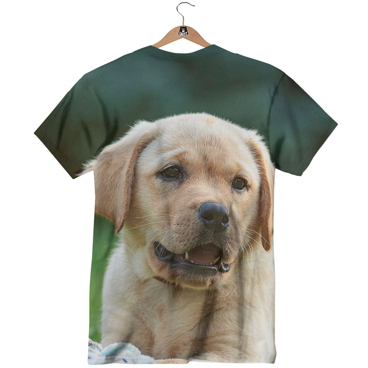 Puppy And Labrador Retriever Print T-Shirt-grizzshop