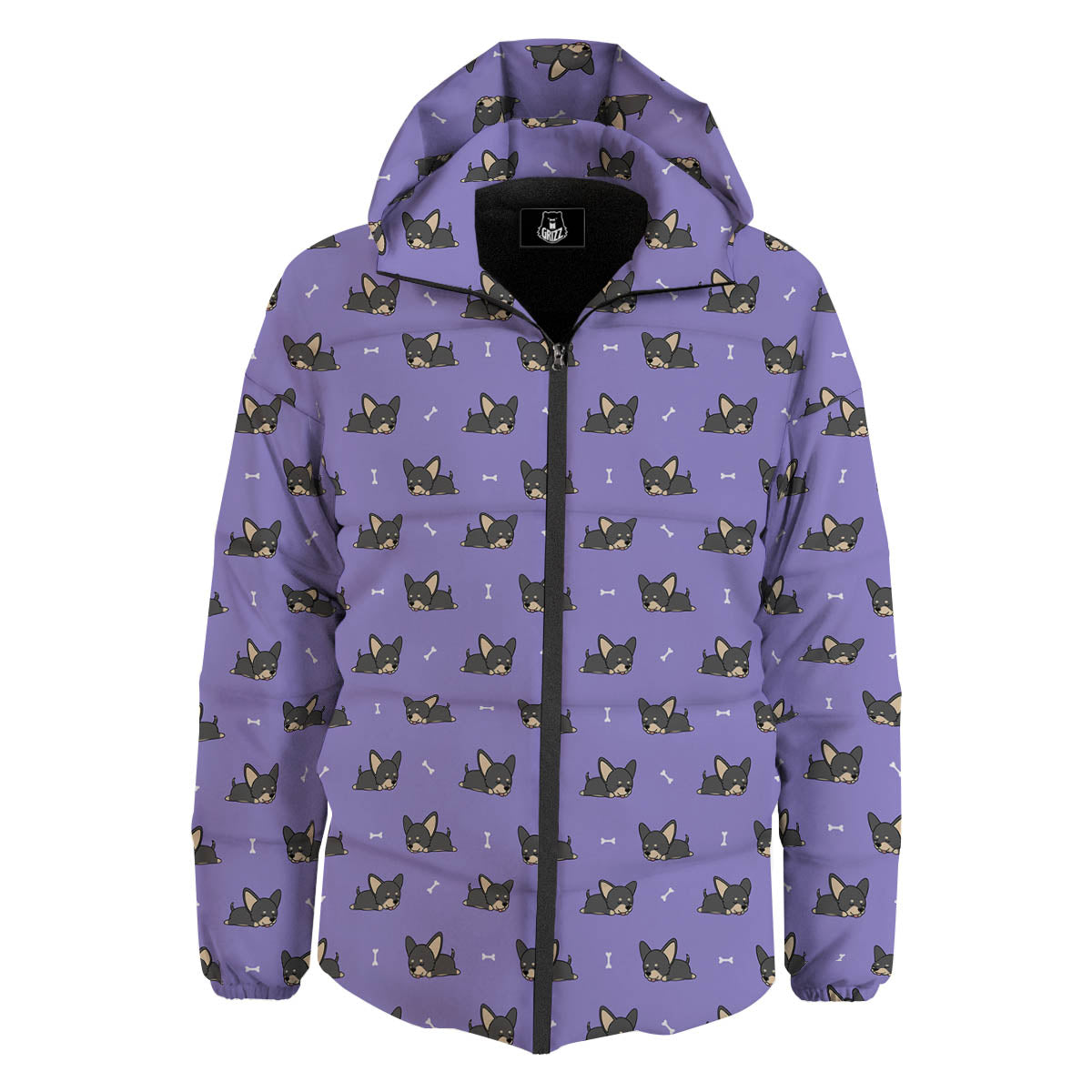Puppy Chihuahua Print Pattern Down Jacket-grizzshop