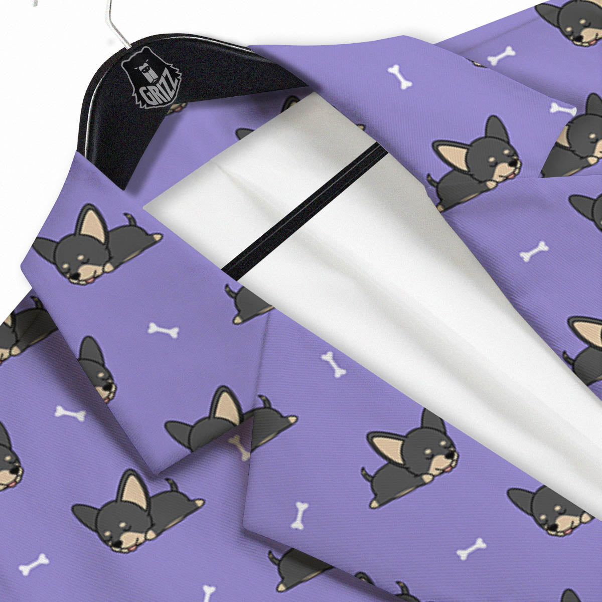 Puppy Chihuahua Print Pattern Men's Sport Coat-grizzshop