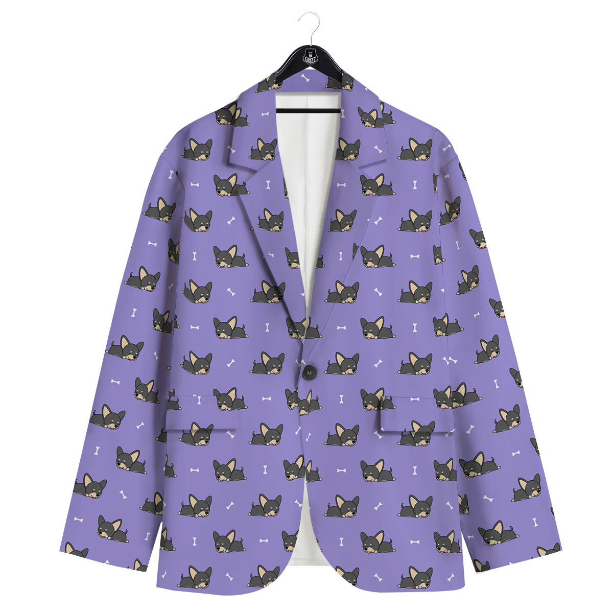 Puppy Chihuahua Print Pattern Men's Sport Coat-grizzshop