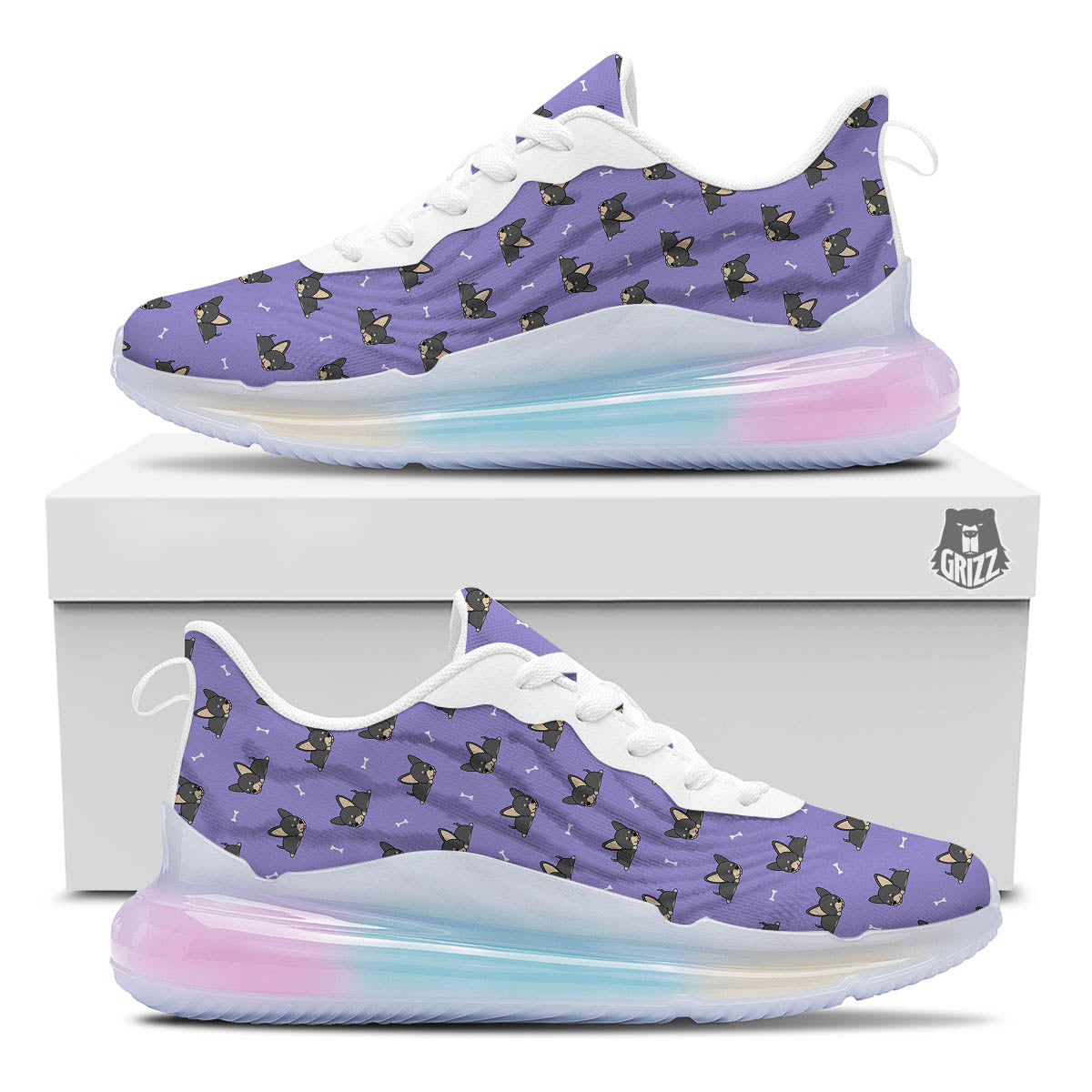 Puppy Chihuahua Print Pattern Running Sneakers-grizzshop