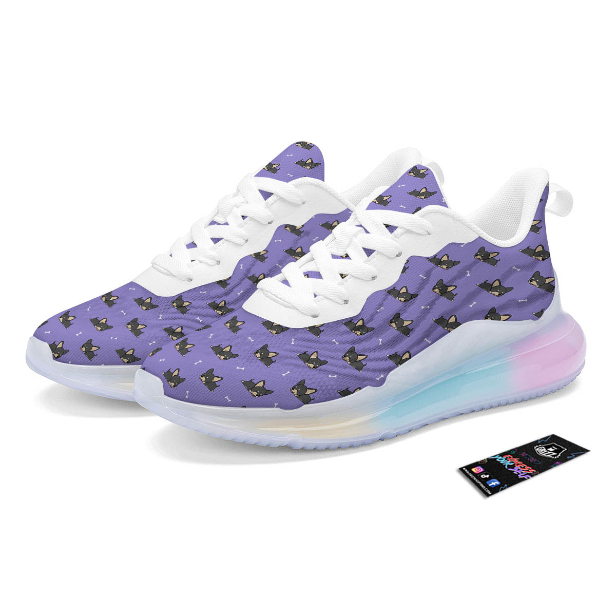Puppy Chihuahua Print Pattern Running Sneakers-grizzshop