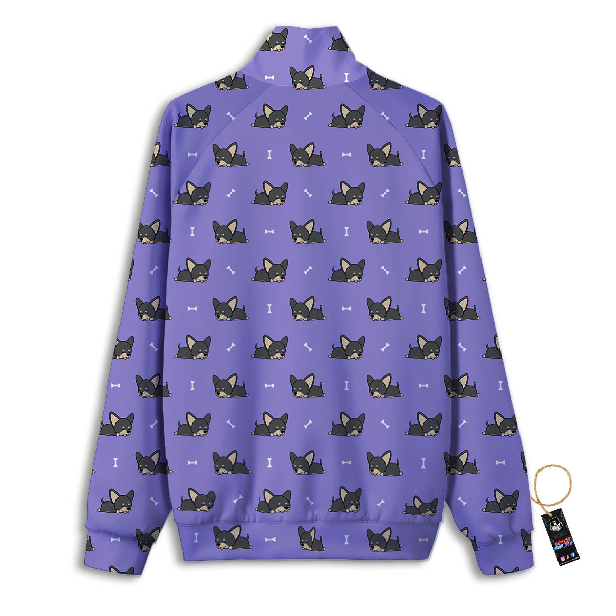 Puppy Chihuahua Print Pattern Track Jacket-grizzshop