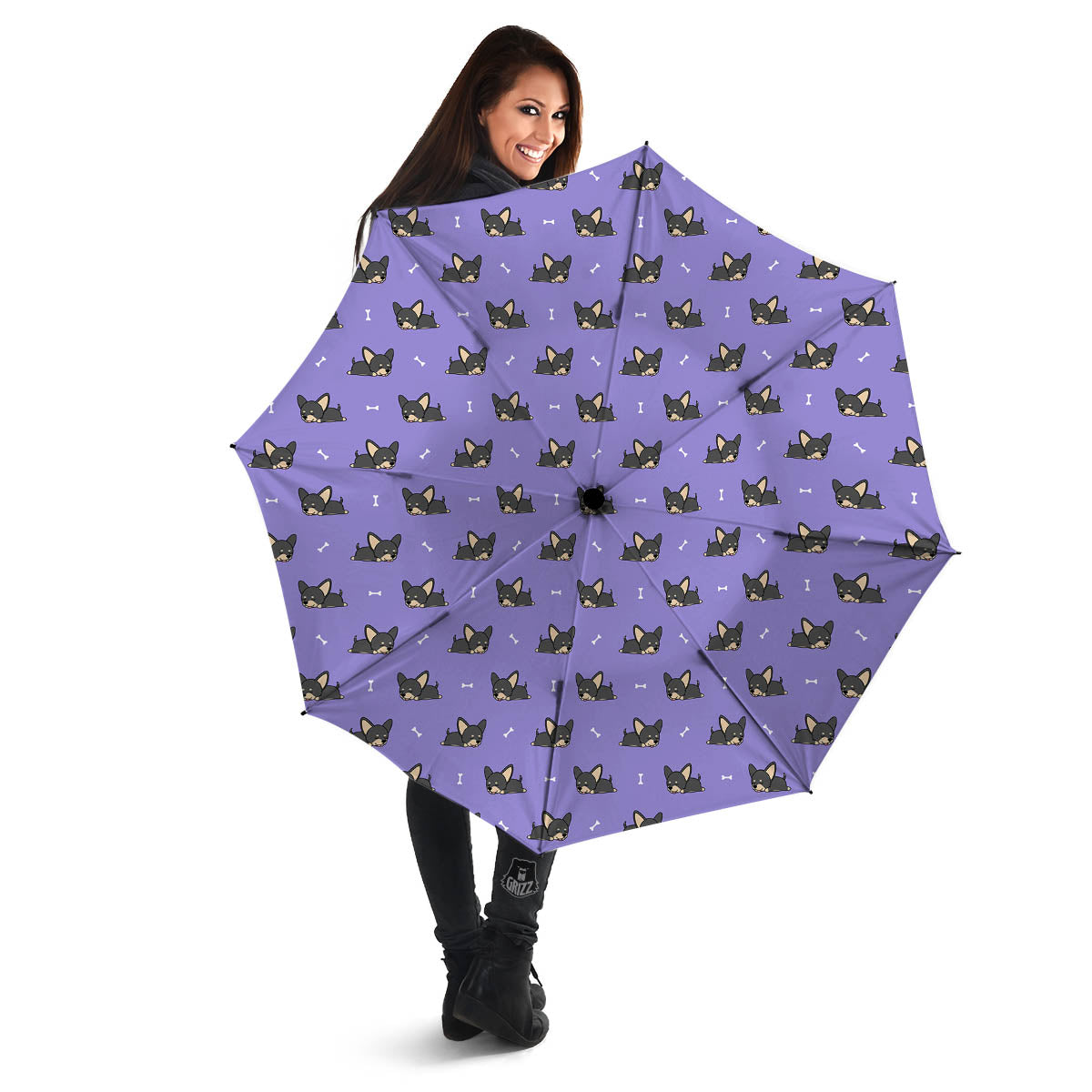 Puppy Chihuahua Print Pattern Umbrella-grizzshop