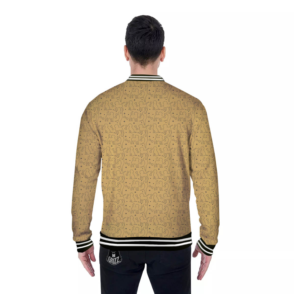 Puppy Cute Beagle Print Pattern Baseball Jacket-grizzshop