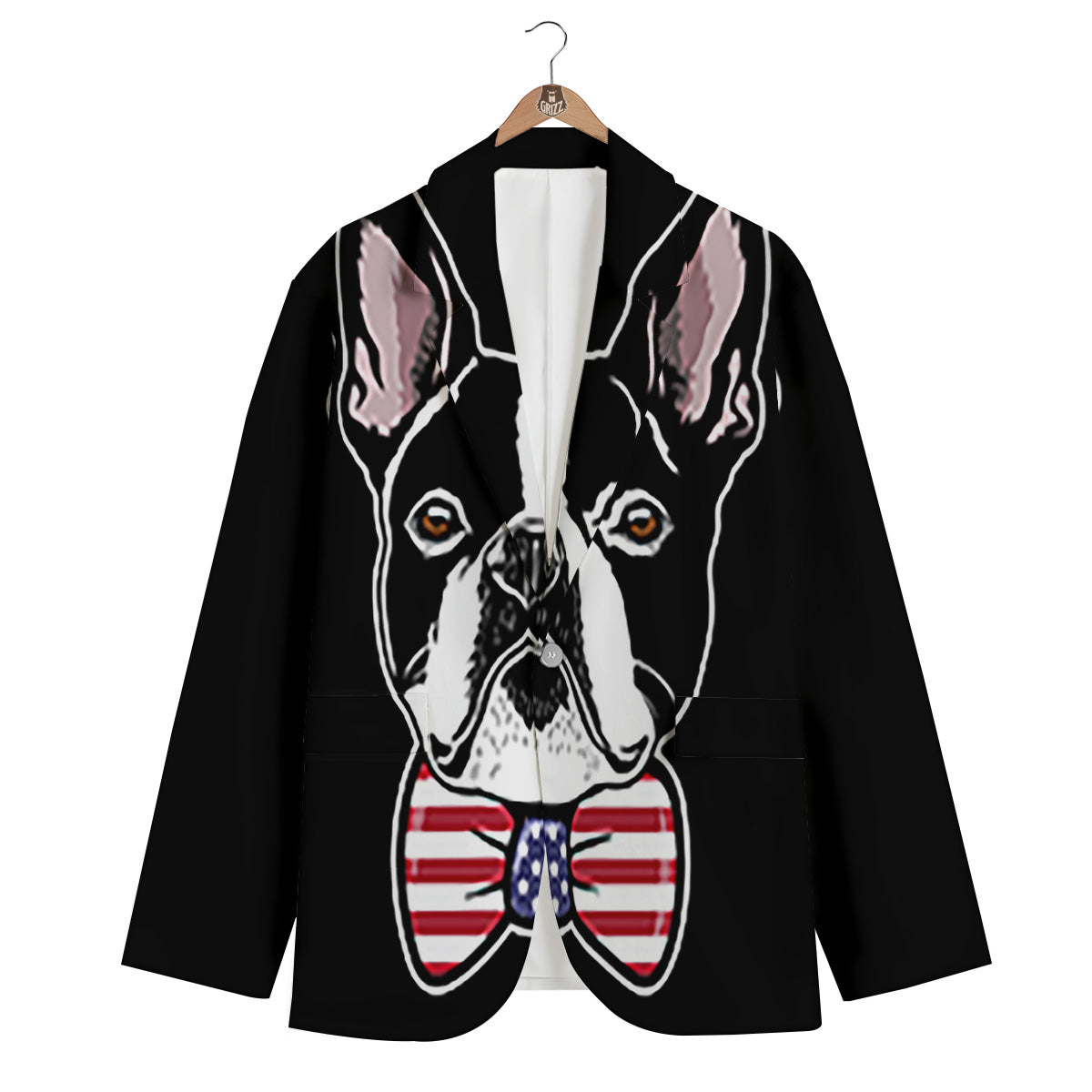 Puppy Faces Boston Terrier Print Men's Blazer-grizzshop
