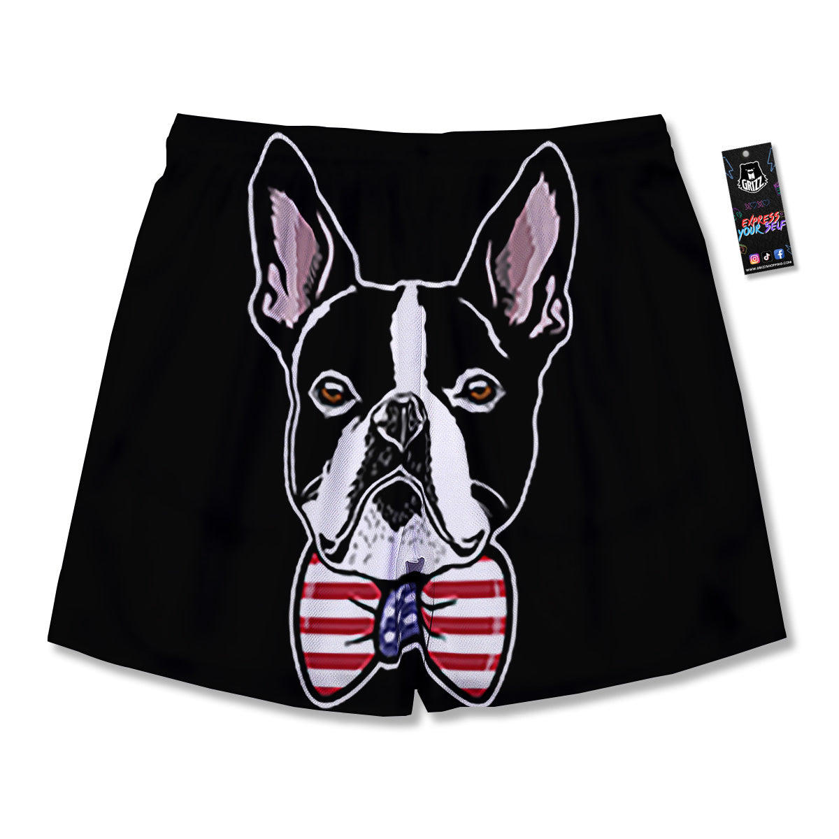 Puppy Faces Boston Terrier Print Men's Running Shorts-grizzshop