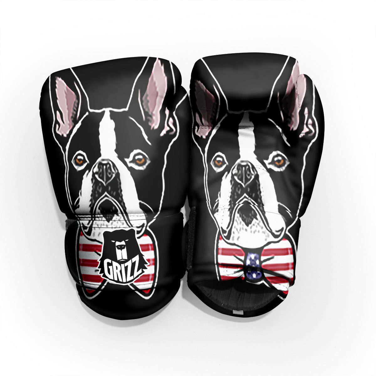 Puppy Faces Boston Terrier Print Pro Boxing Glove