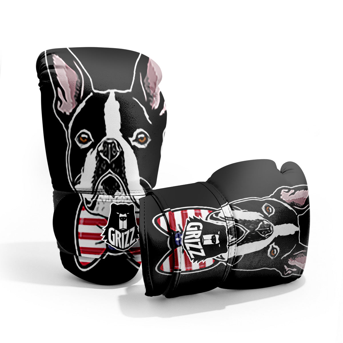 Puppy Faces Boston Terrier Print Pro Boxing Glove