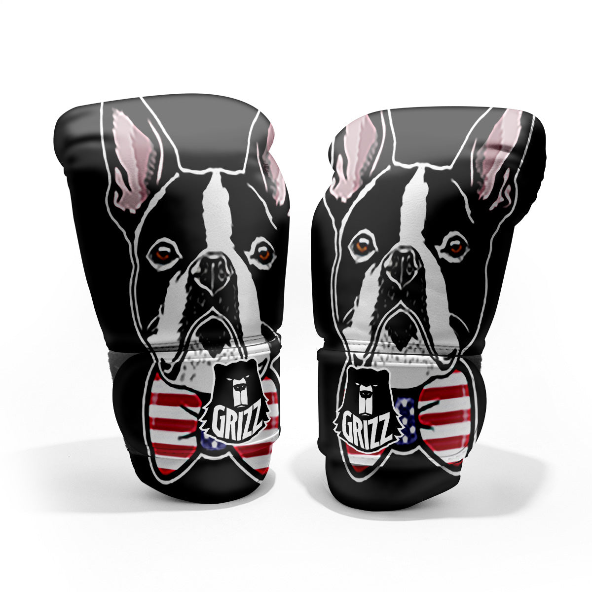 Puppy Faces Boston Terrier Print Pro Boxing Glove