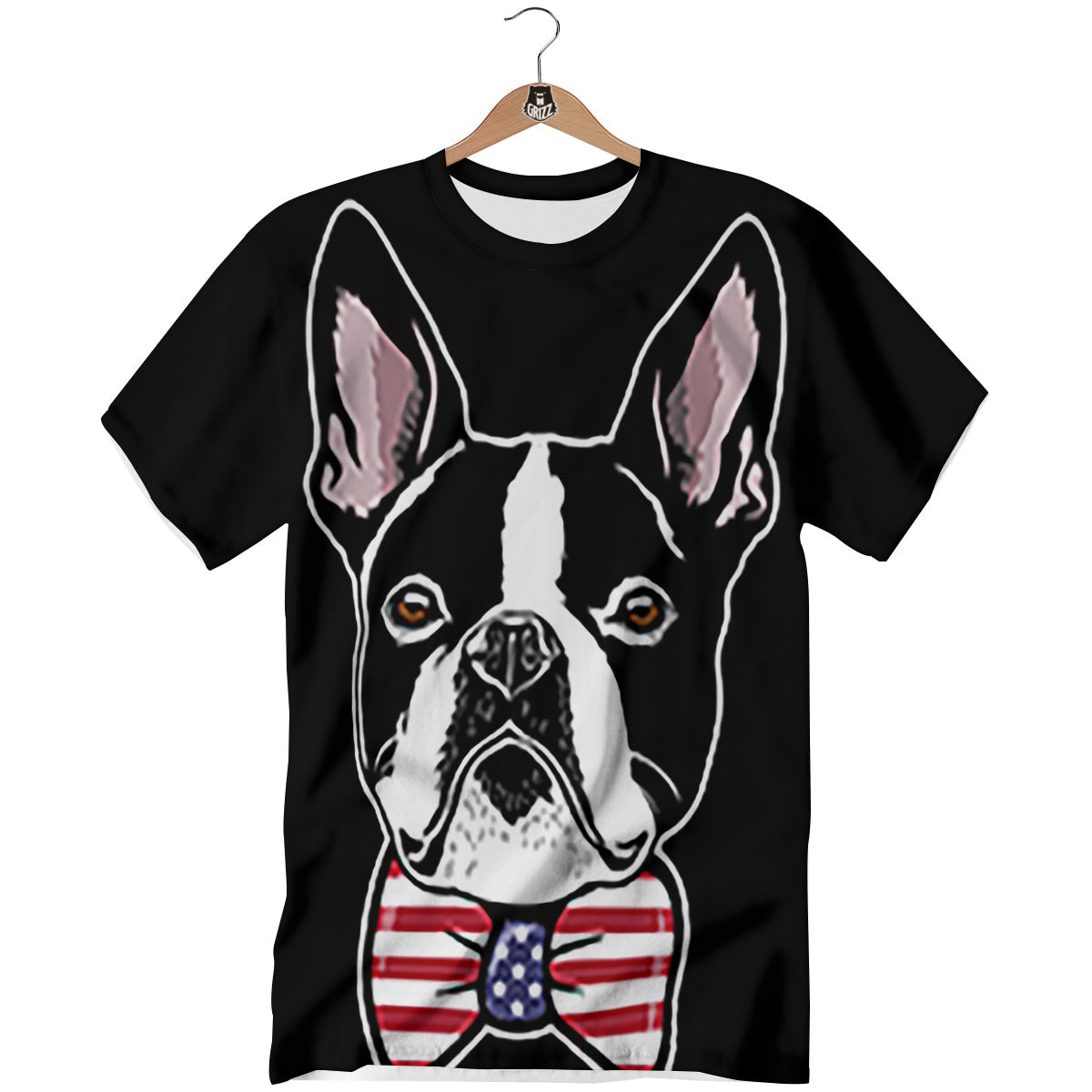 Puppy Faces Boston Terrier Print T-Shirt-grizzshop