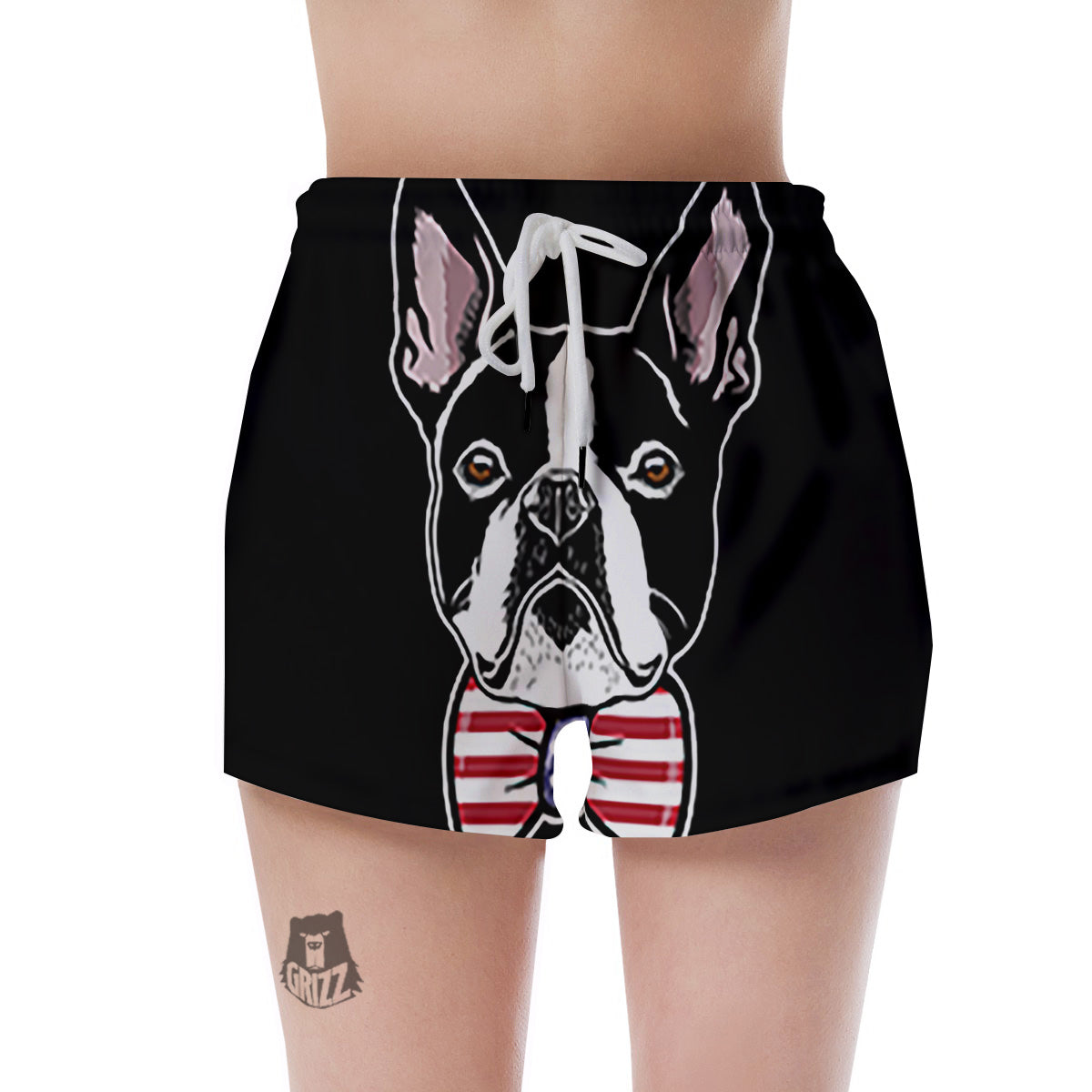 Puppy Faces Boston Terrier Print Women's Shorts-grizzshop