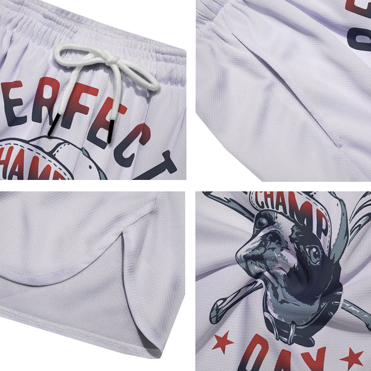 Puppy French Bulldog And Baseball Print Men's Running Shorts-grizzshop
