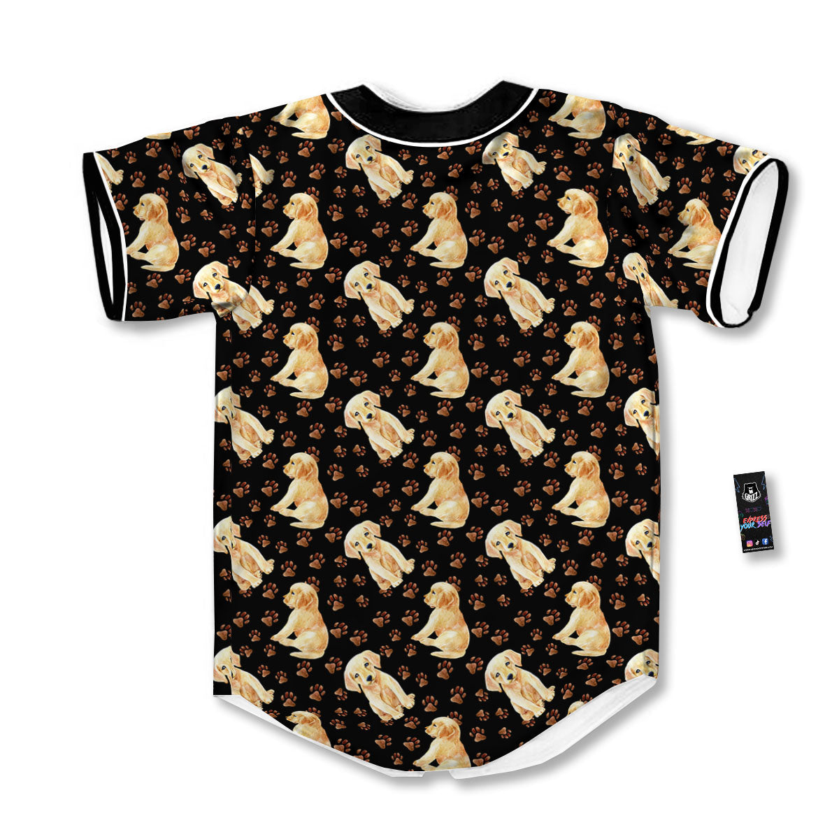 Puppy Labrador Retriever Print Pattern Baseball Jersey-grizzshop