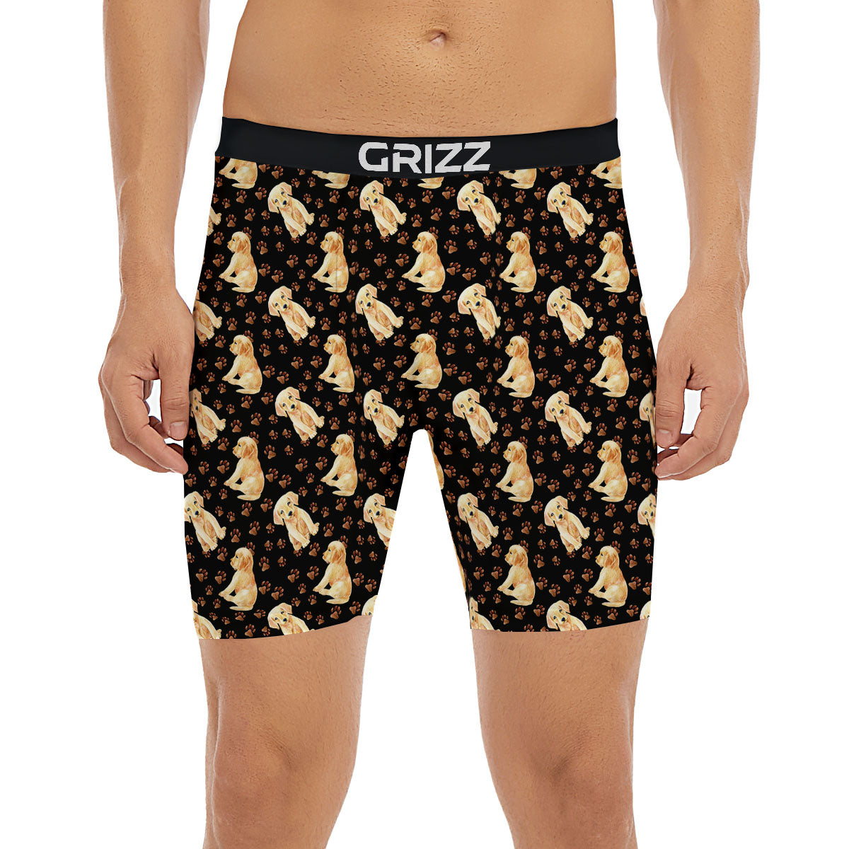 Puppy Labrador Retriever Print Pattern Boxer Briefs-grizzshop