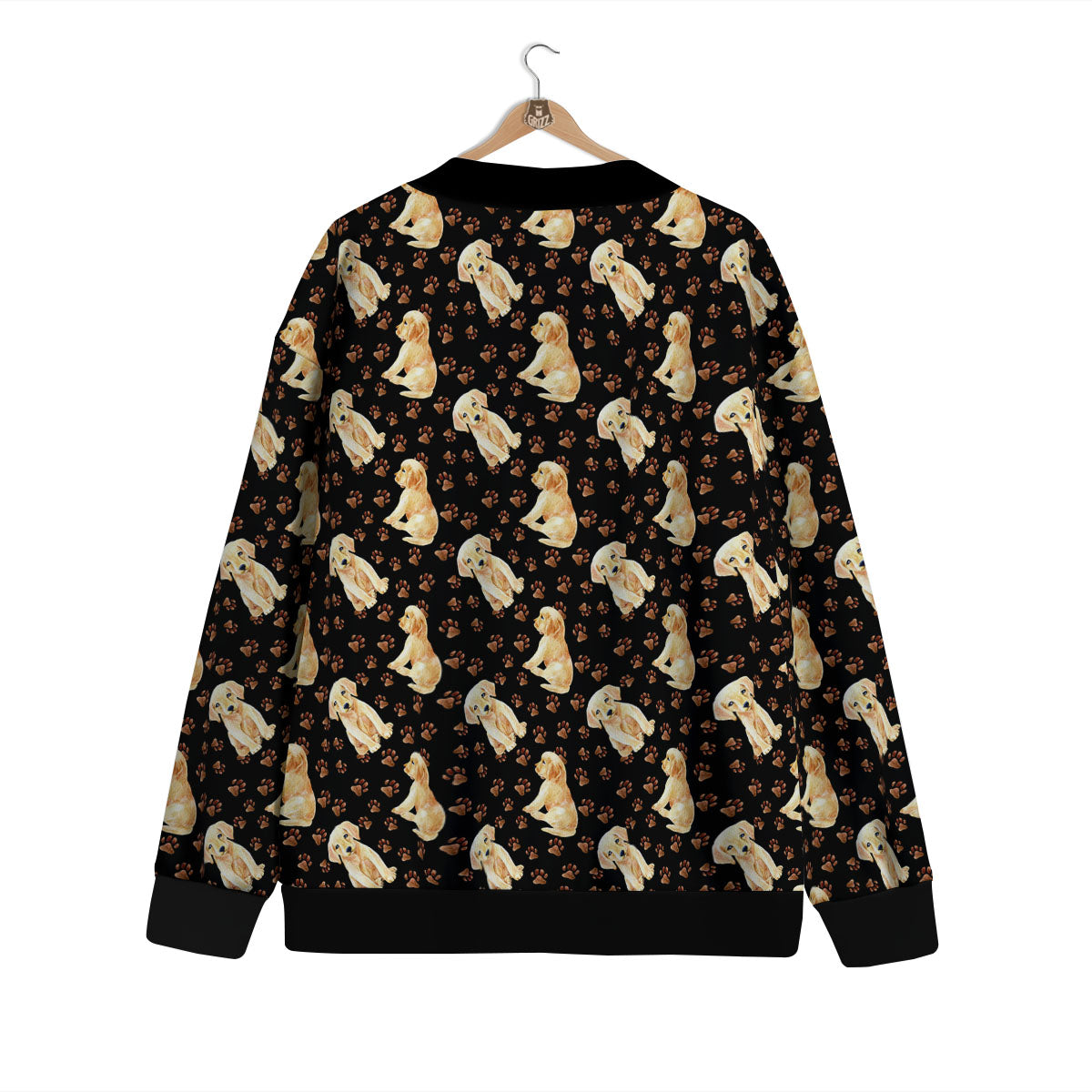 Puppy Labrador Retriever Print Pattern Cardigan-grizzshop