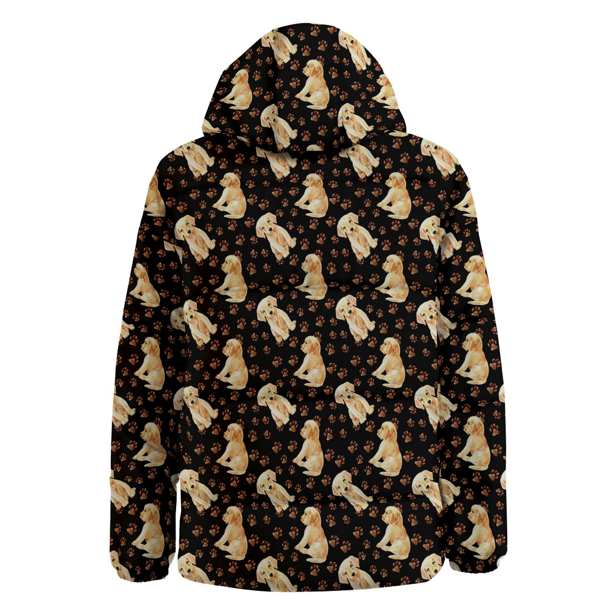 Puppy Labrador Retriever Print Pattern Down Jacket-grizzshop