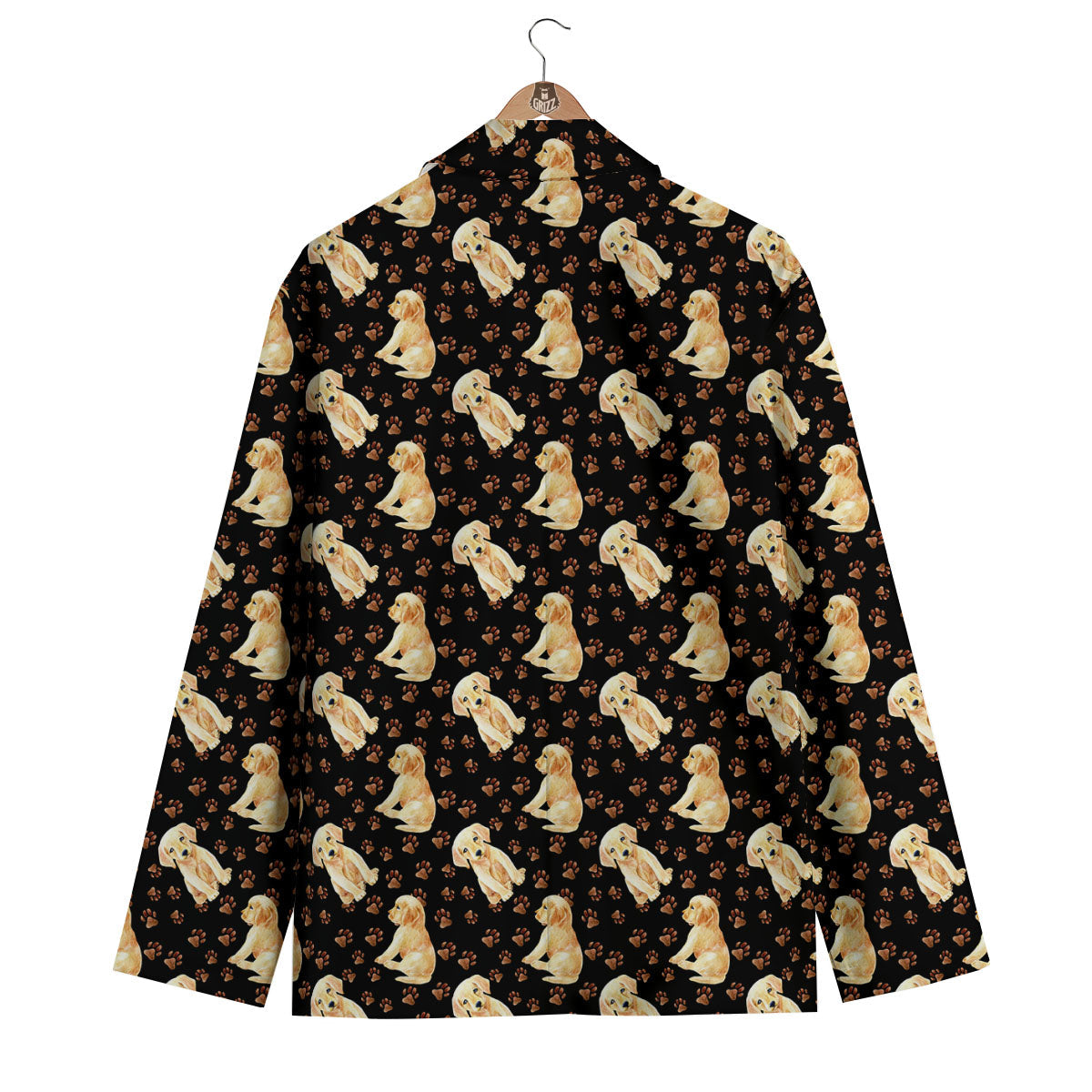 Puppy Labrador Retriever Print Pattern Men's Blazer-grizzshop