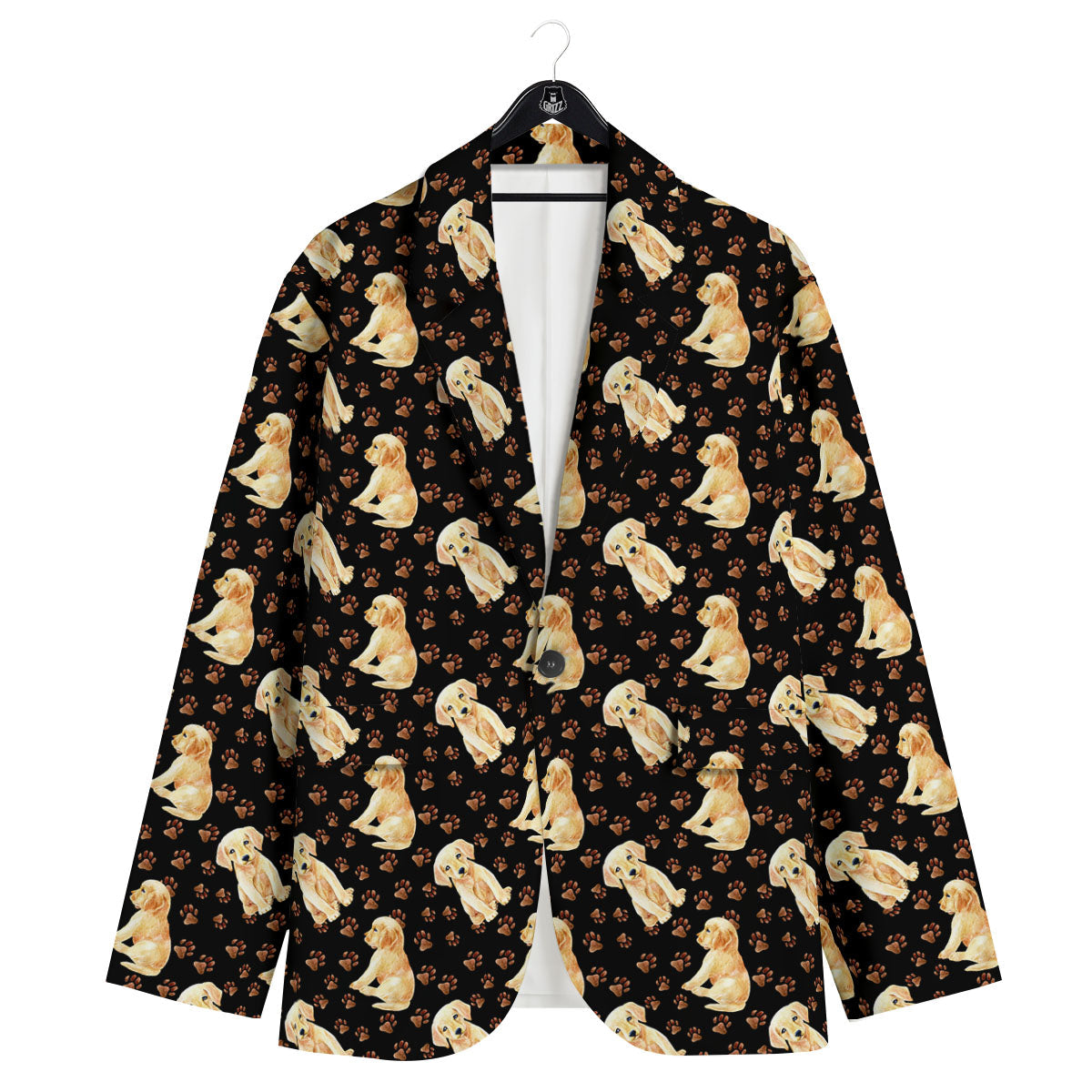 Puppy Labrador Retriever Print Pattern Men's Sport Coat-grizzshop