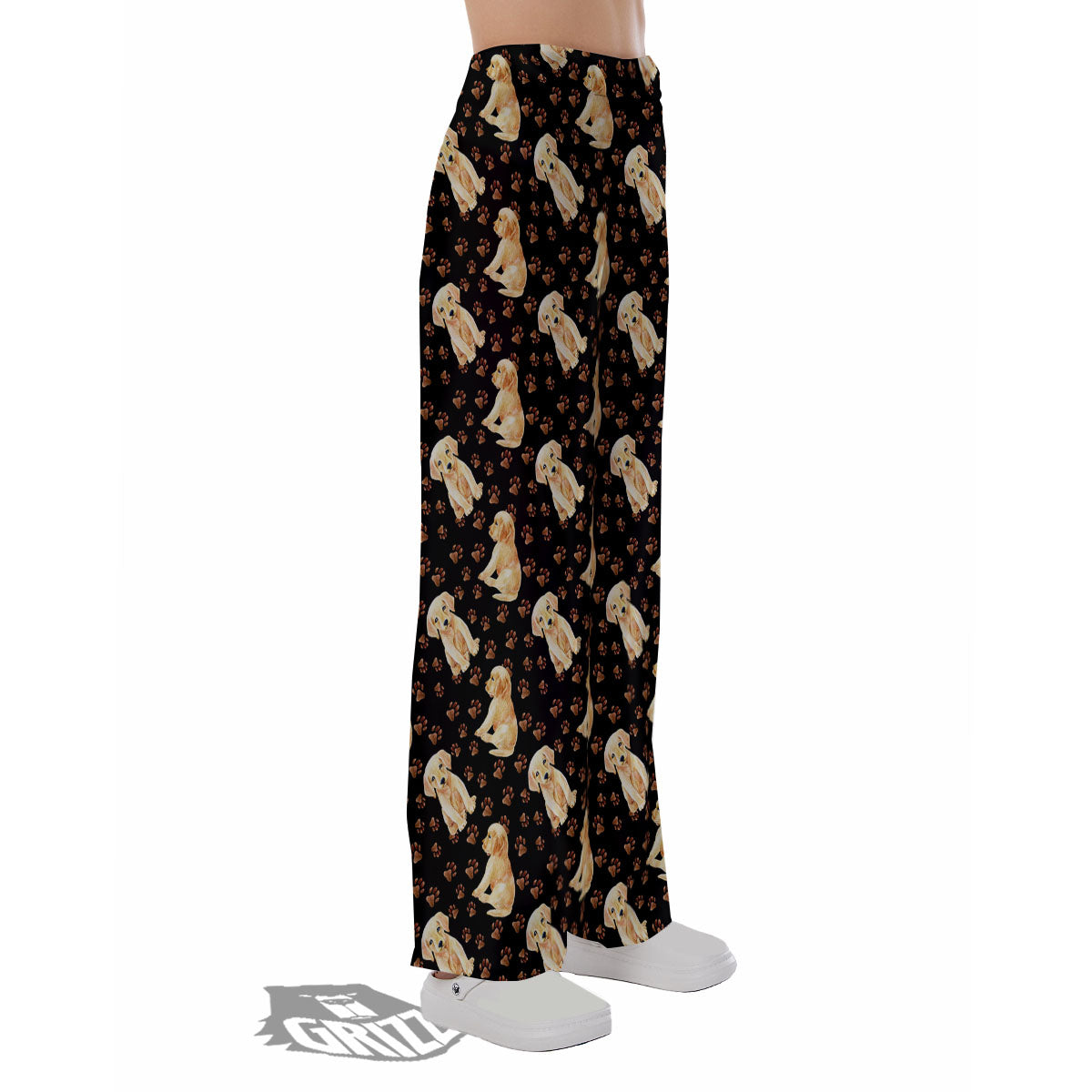 Puppy Labrador Retriever Print Pattern Pajama Pants-grizzshop