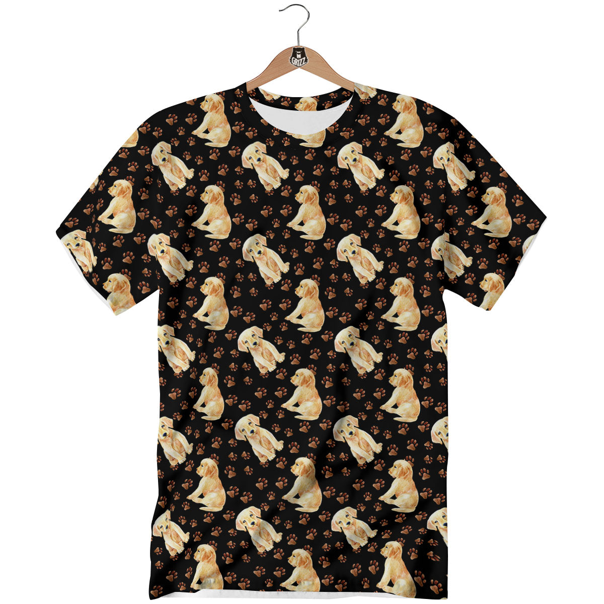 Puppy Labrador Retriever Print Pattern T-Shirt-grizzshop