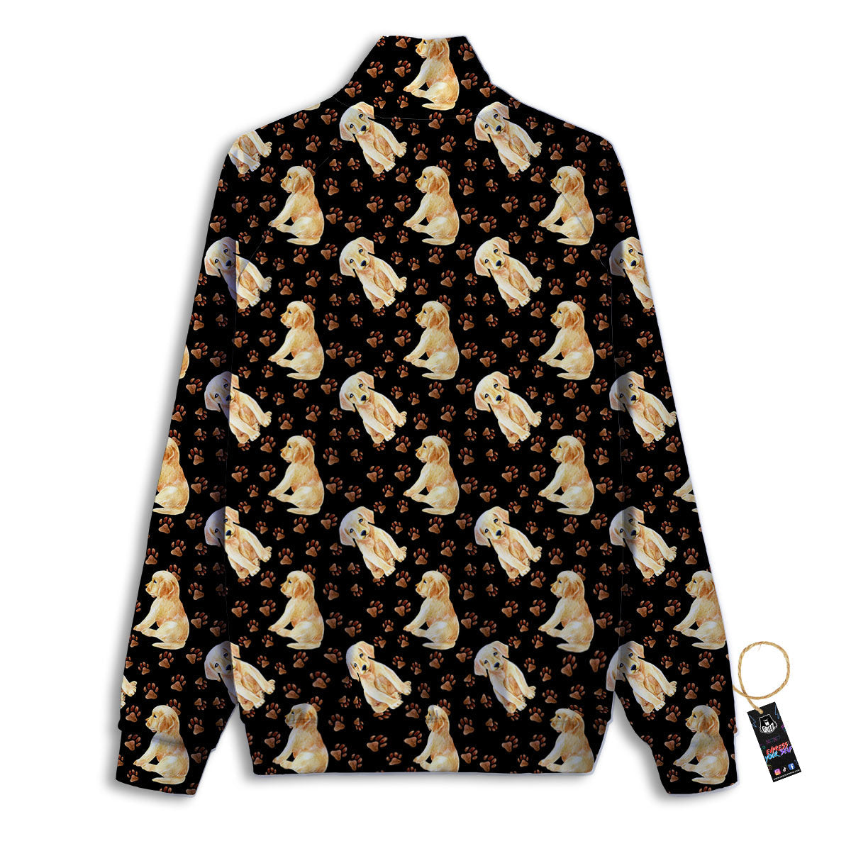 Puppy Labrador Retriever Print Pattern Track Jacket-grizzshop