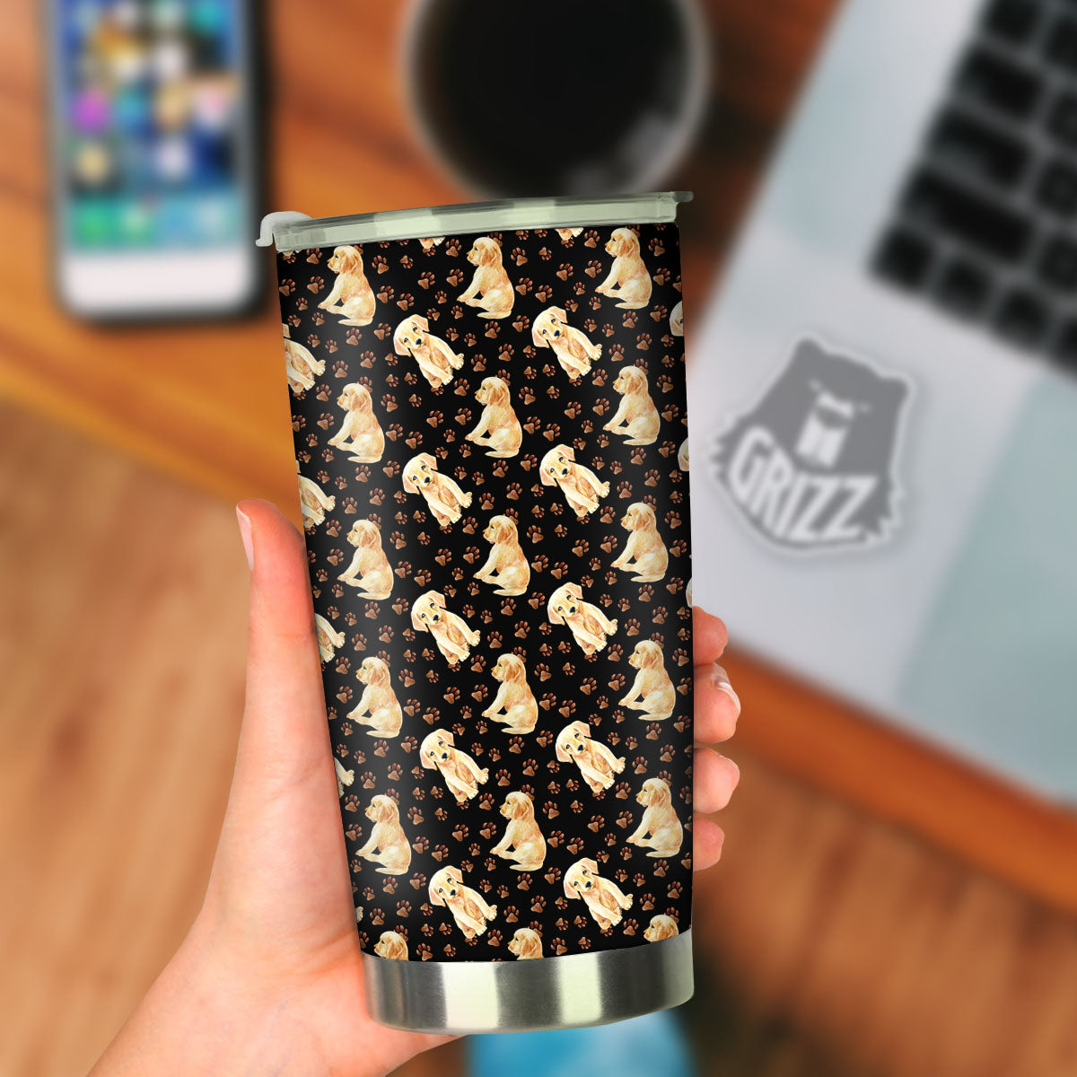 Puppy Labrador Retriever Print Pattern Tumbler-grizzshop