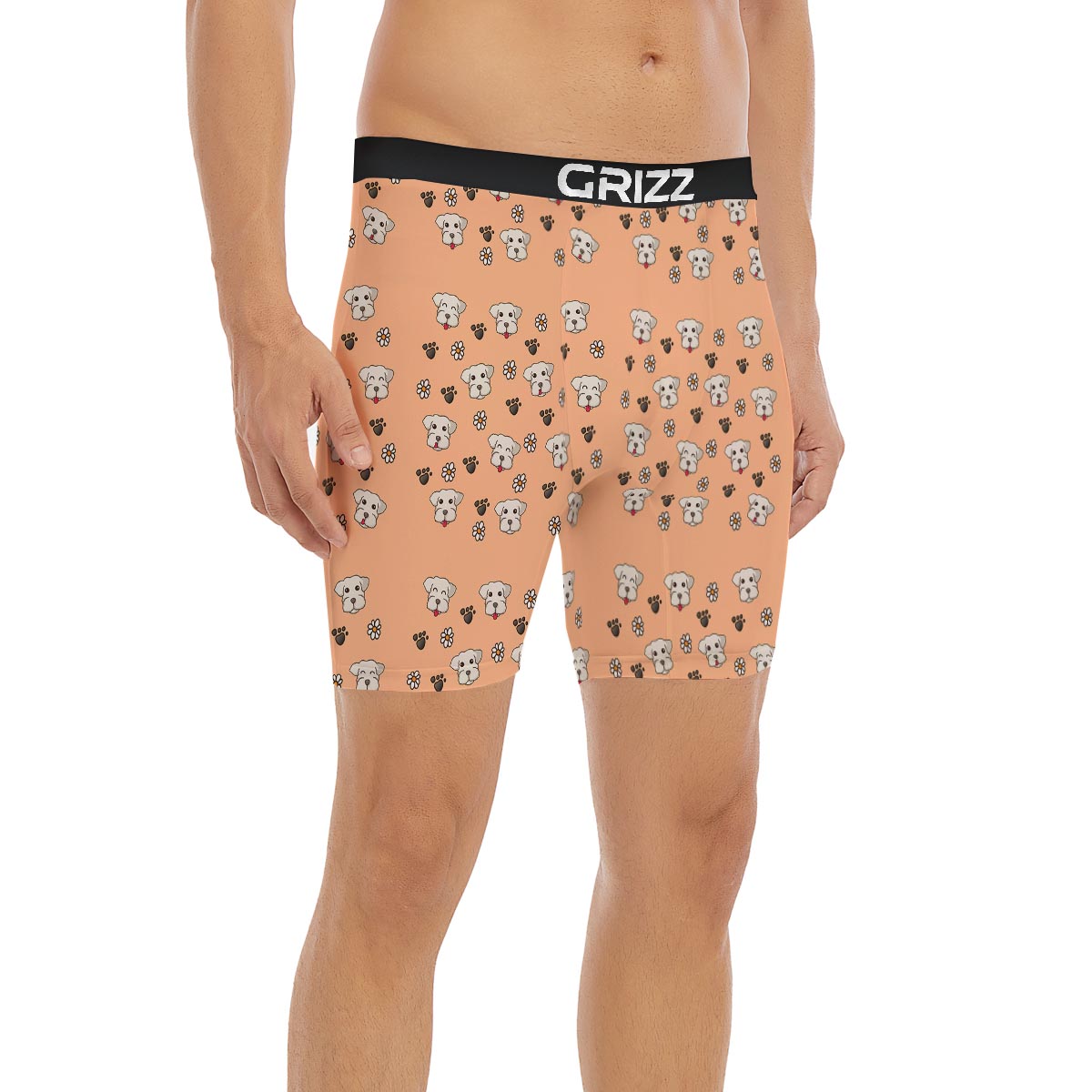 Puppy Shih Tzu Print Pattern Boxer Briefs-grizzshop