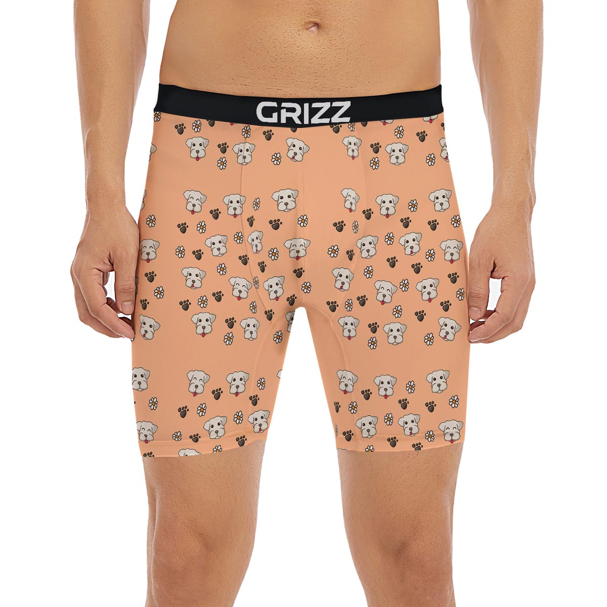 Puppy Shih Tzu Print Pattern Boxer Briefs-grizzshop