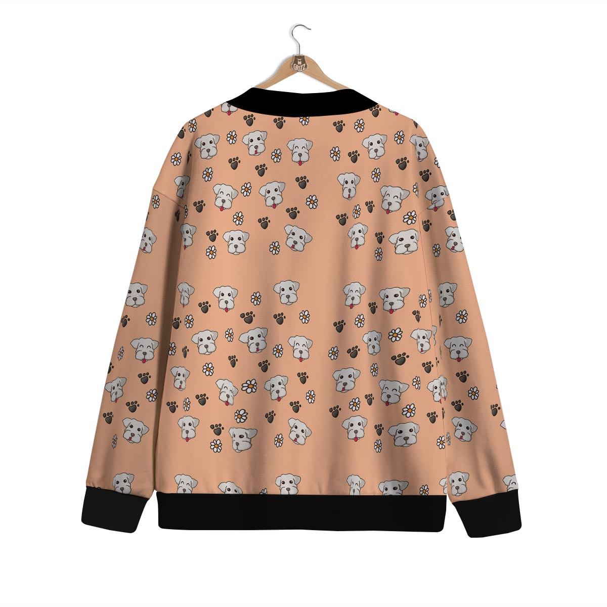 Puppy Shih Tzu Print Pattern Cardigan-grizzshop