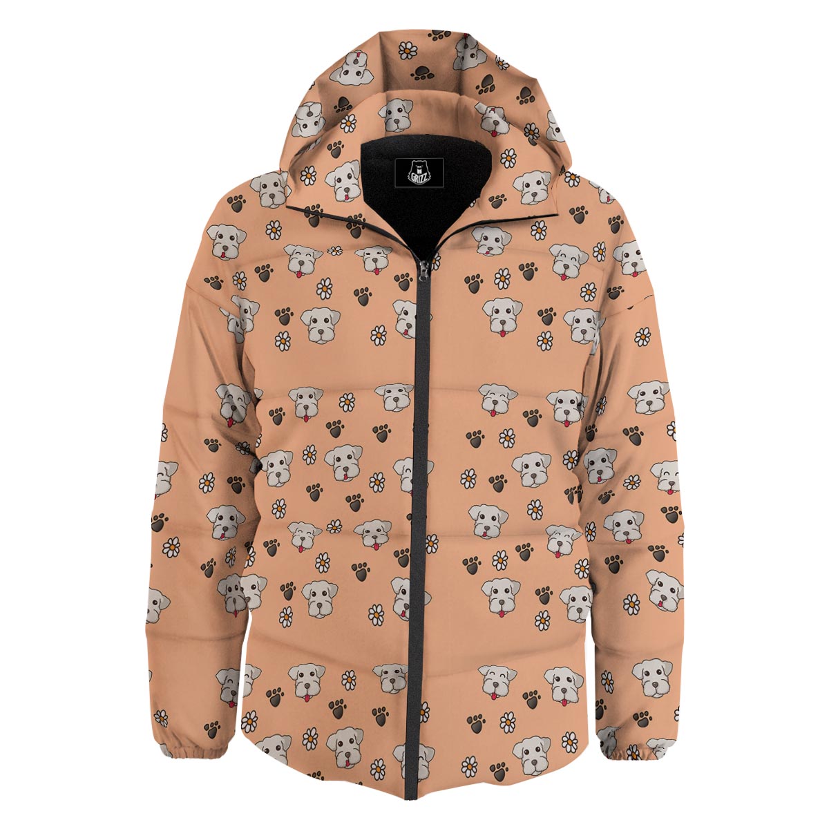 Puppy Shih Tzu Print Pattern Down Jacket-grizzshop