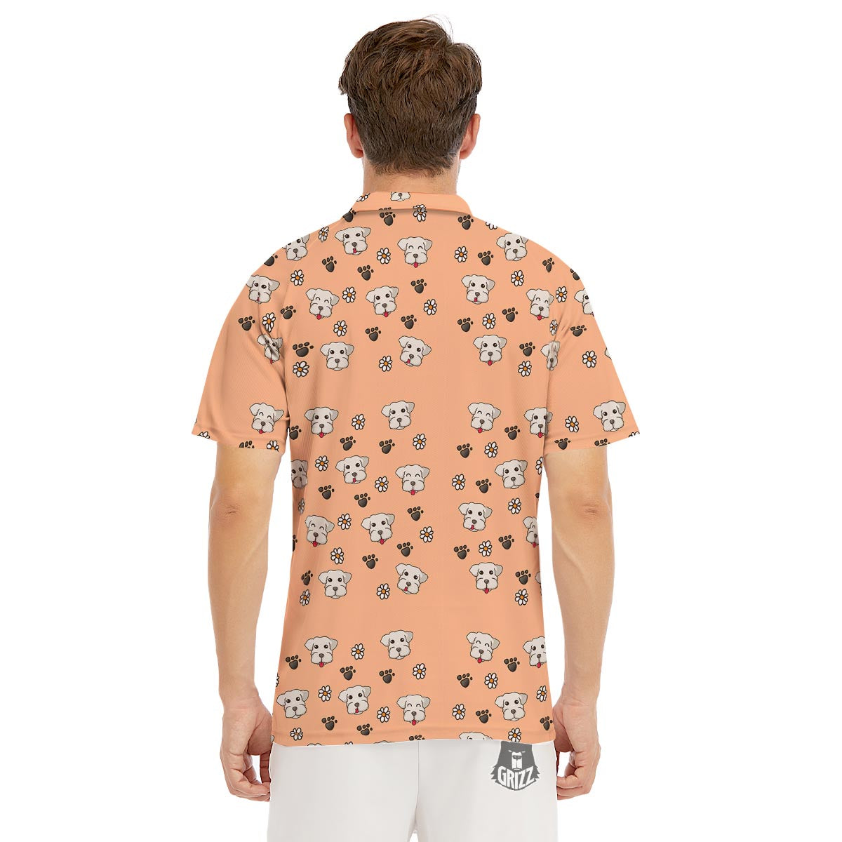 Puppy Shih Tzu Print Pattern Men's Golf Shirts-grizzshop