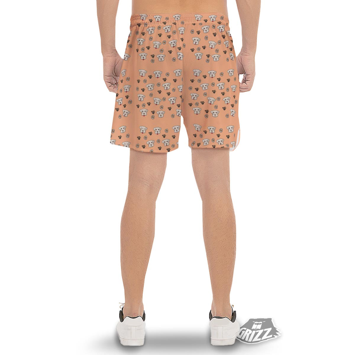Puppy Shih Tzu Print Pattern Men's Gym Shorts-grizzshop
