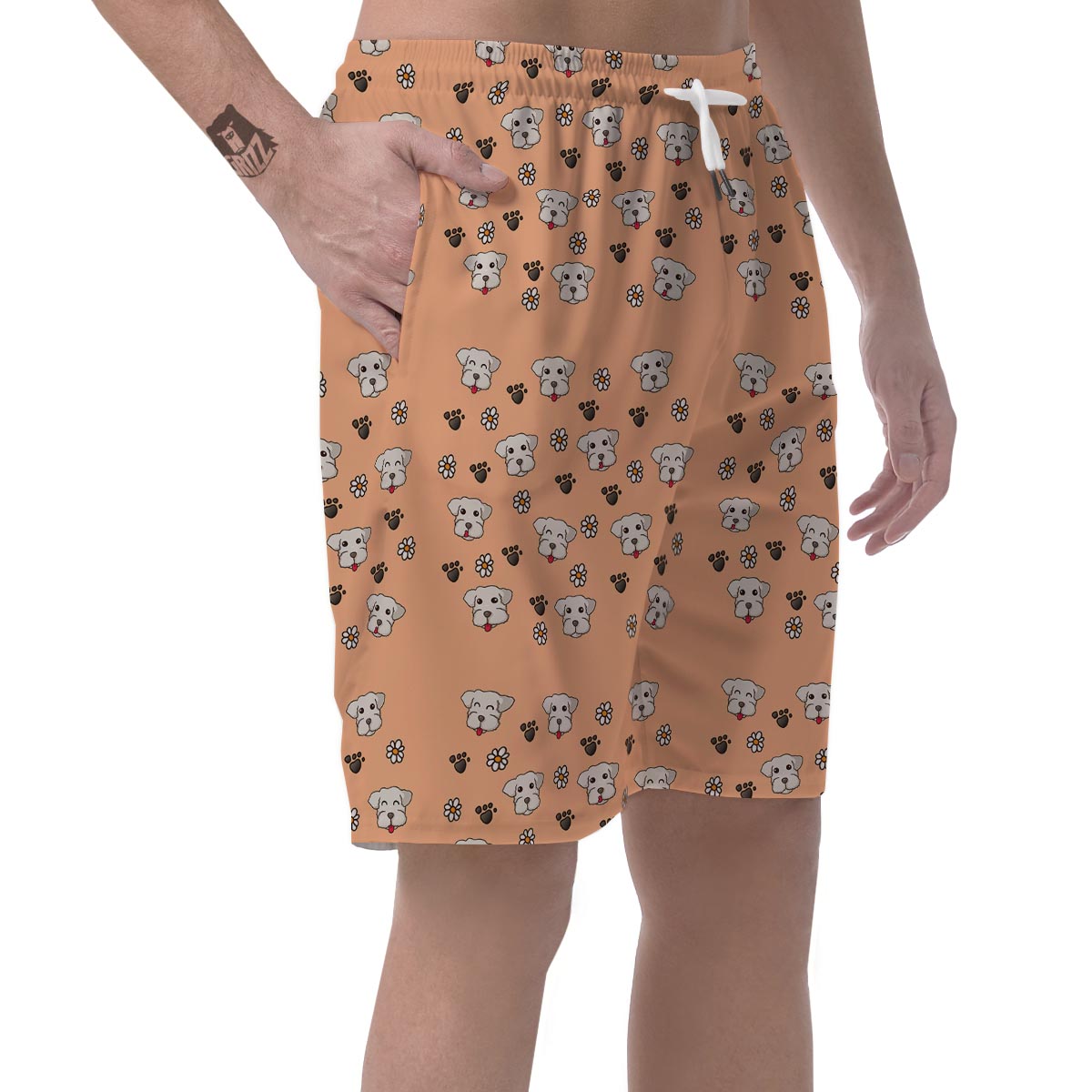 Puppy Shih Tzu Print Pattern Men's Shorts-grizzshop