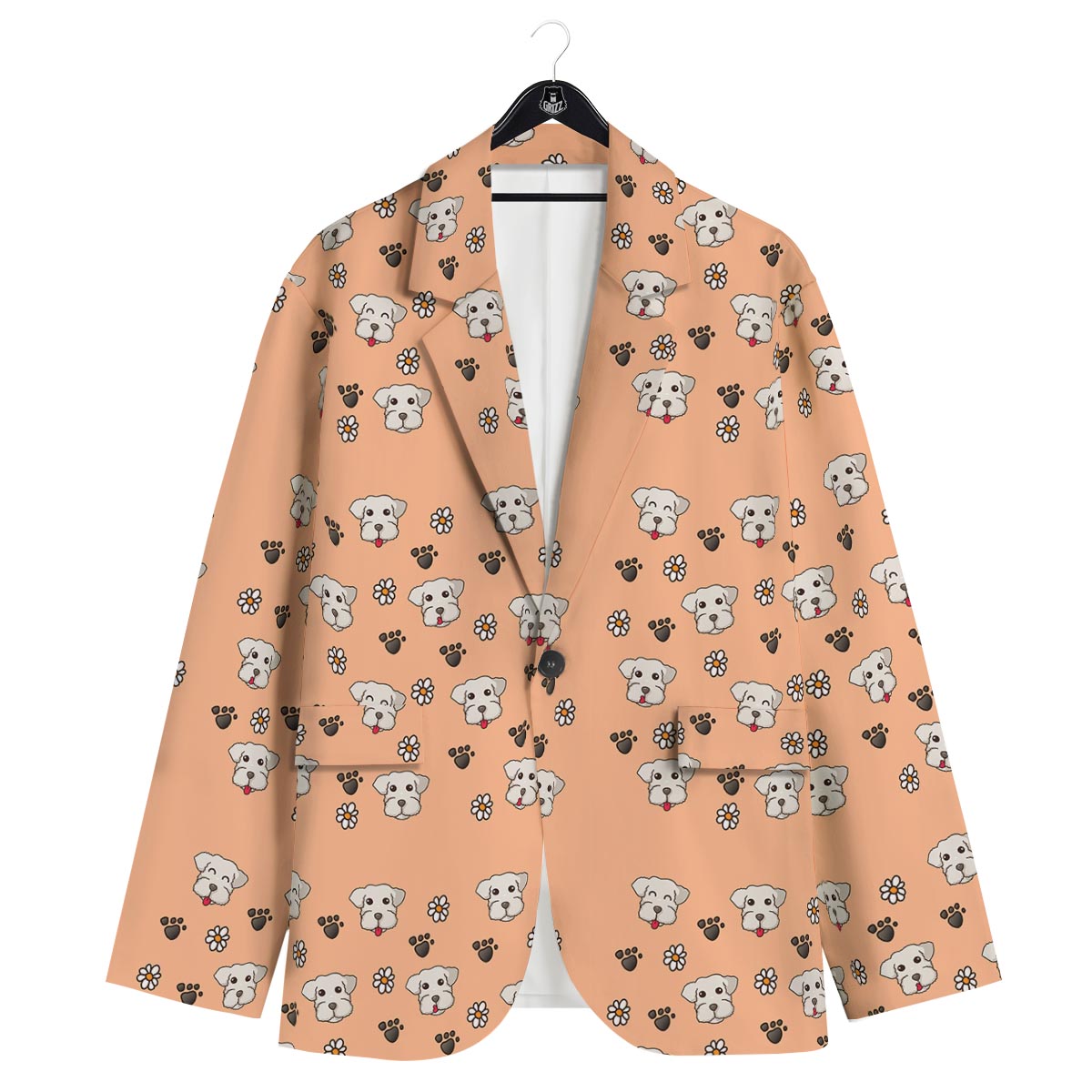Puppy Shih Tzu Print Pattern Men's Sport Coat-grizzshop