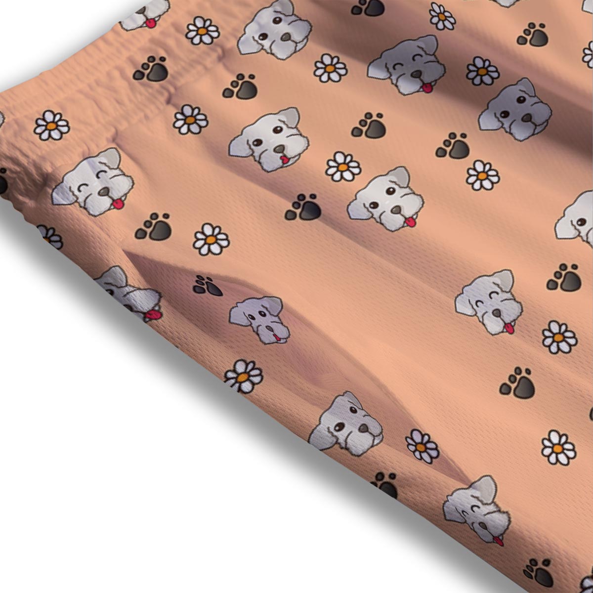 Puppy Shih Tzu Print Pattern Mesh Shorts