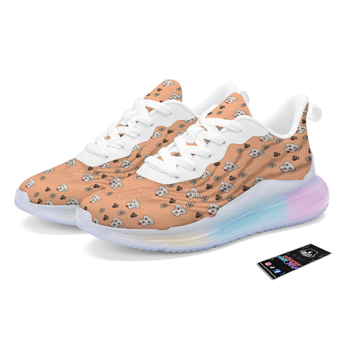 Puppy Shih Tzu Print Pattern Running Sneakers-grizzshop