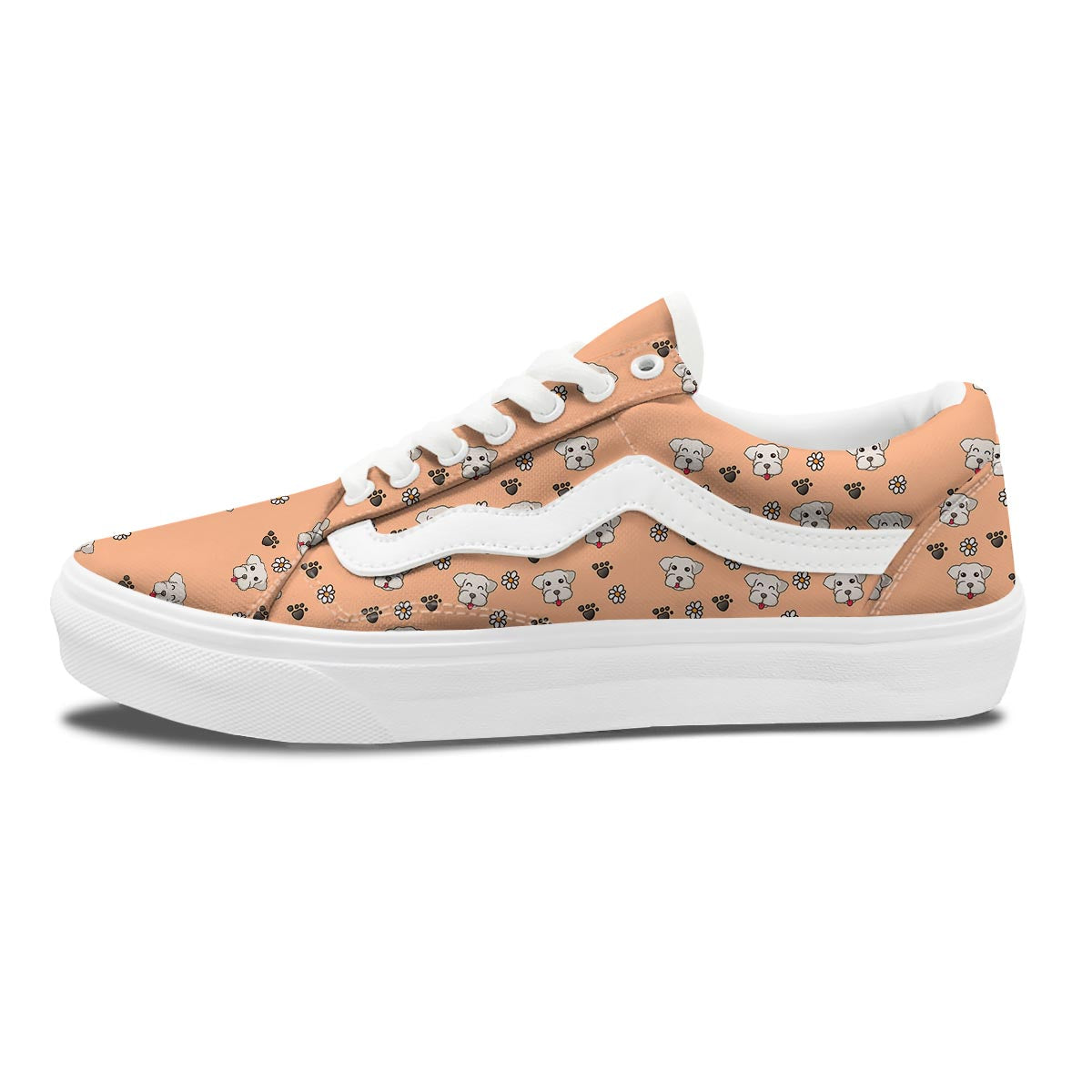 Puppy Shih Tzu Print Pattern Skate Shoes-grizzshop