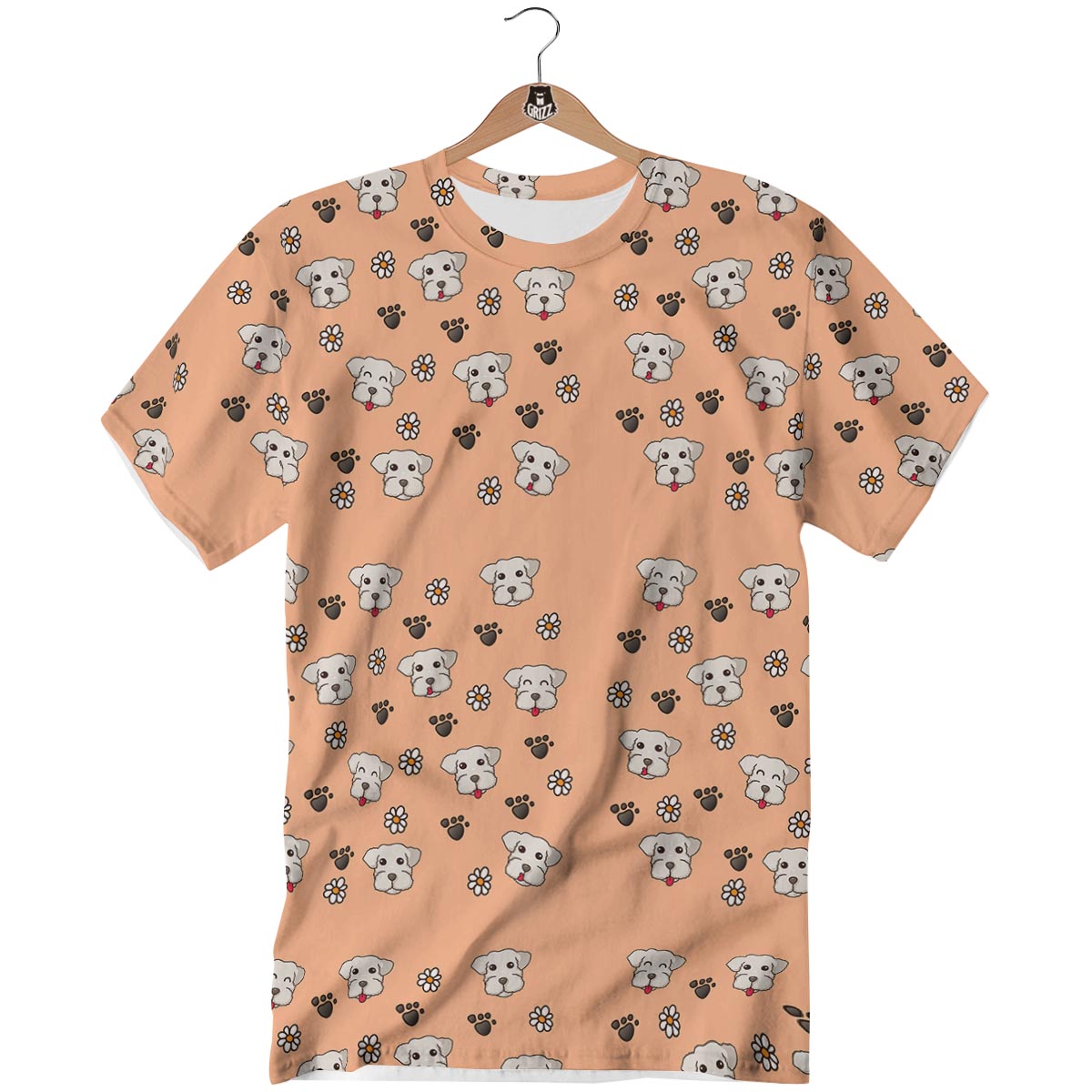 Puppy Shih Tzu Print Pattern T-Shirt-grizzshop