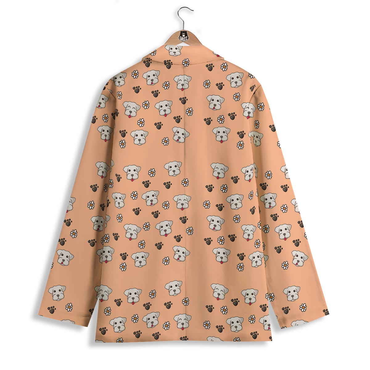 Puppy Shih Tzu Print Pattern Women's Blazer-grizzshop