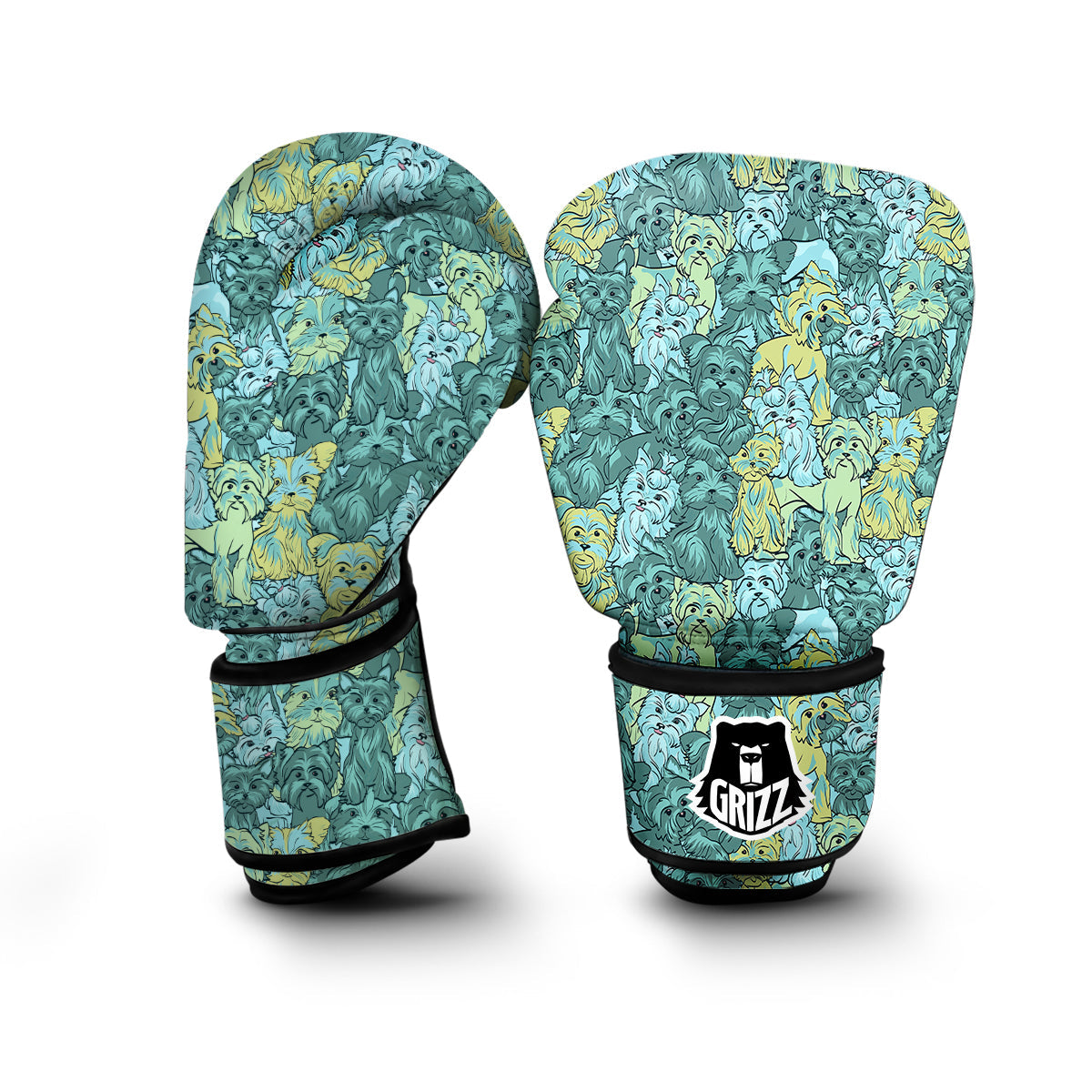 Puppy Yorkshire Terrier Dog Pattern Print Boxing Gloves-grizzshop