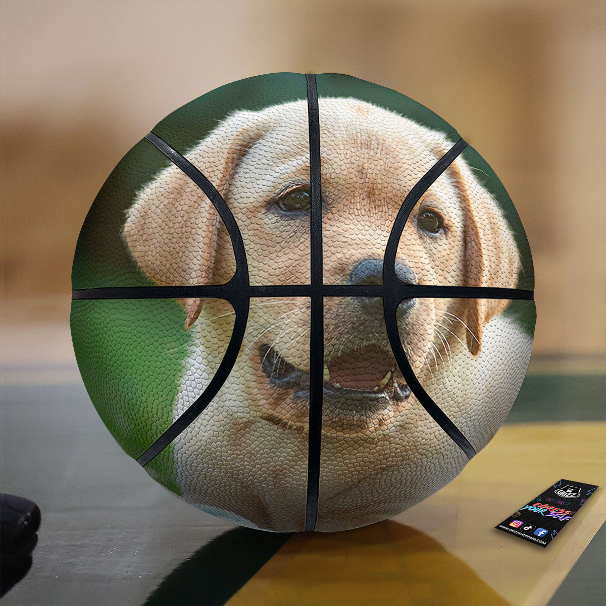 Puppy And Labrador Retriever Print Basketball