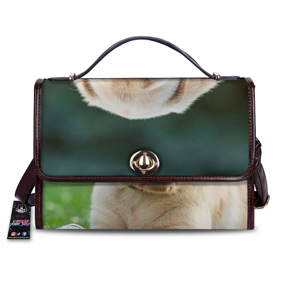 Puppy And Labrador Retriever Print Women's Satchel Bag