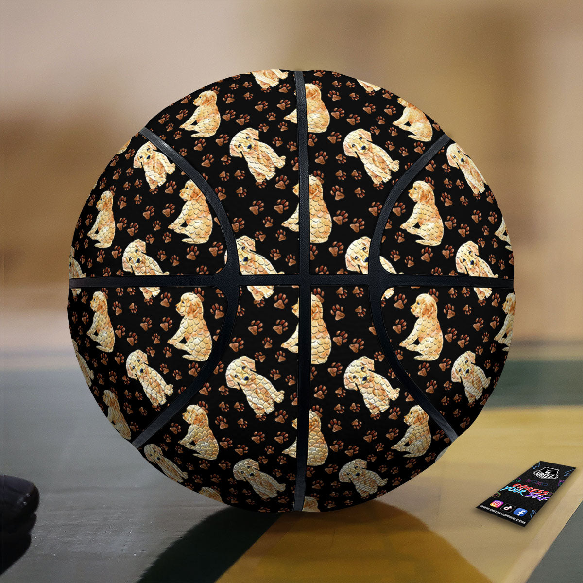 Puppy Labrador Retriever Print Pattern Basketball
