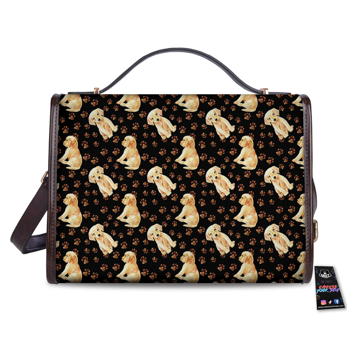 Puppy Labrador Retriever Print Pattern Women's Satchel Bag
