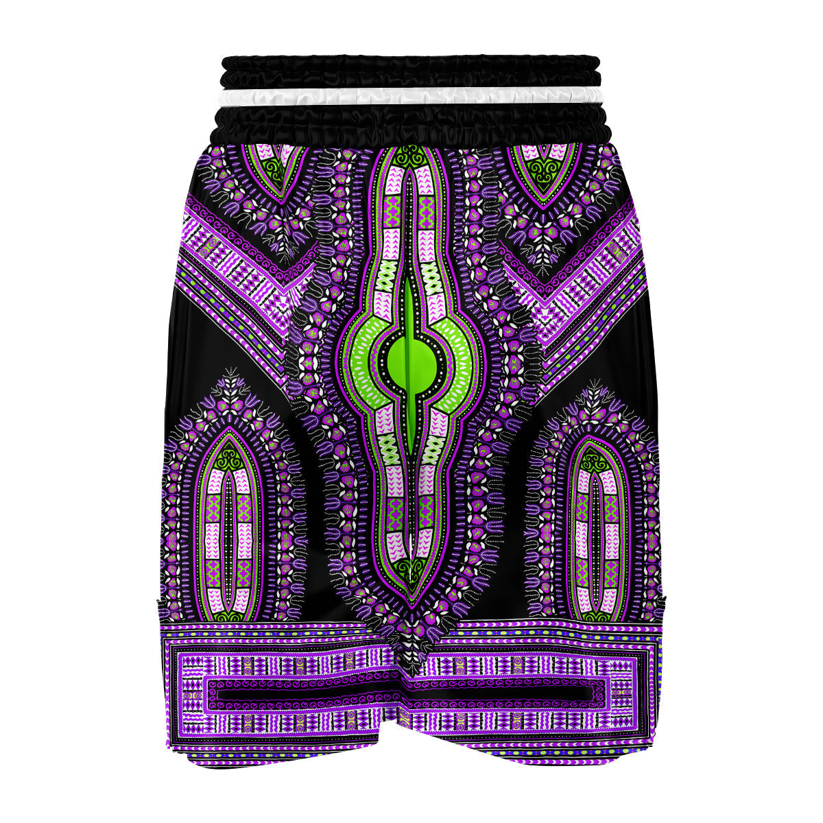 Purple African Dashiki Boxing Shorts-grizzshop