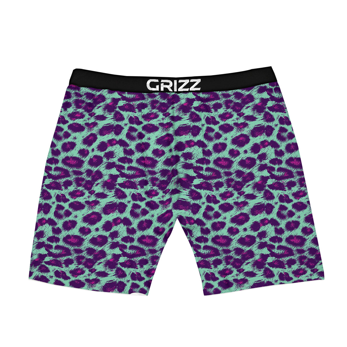 Purple And Blue Neon Leopard Print Boxer Briefs-grizzshop