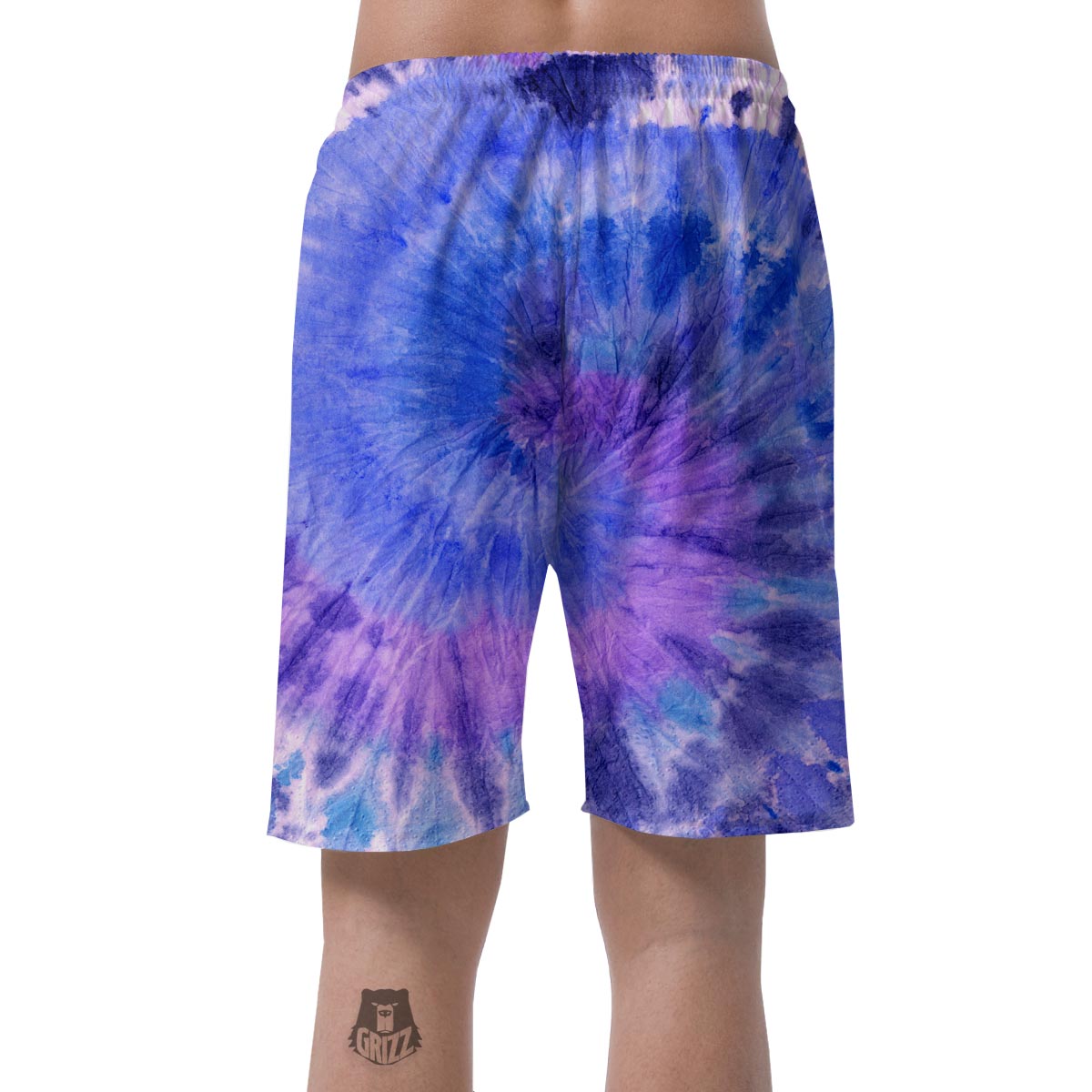 Purple And Blue Tie Dye Men's Shorts-grizzshop