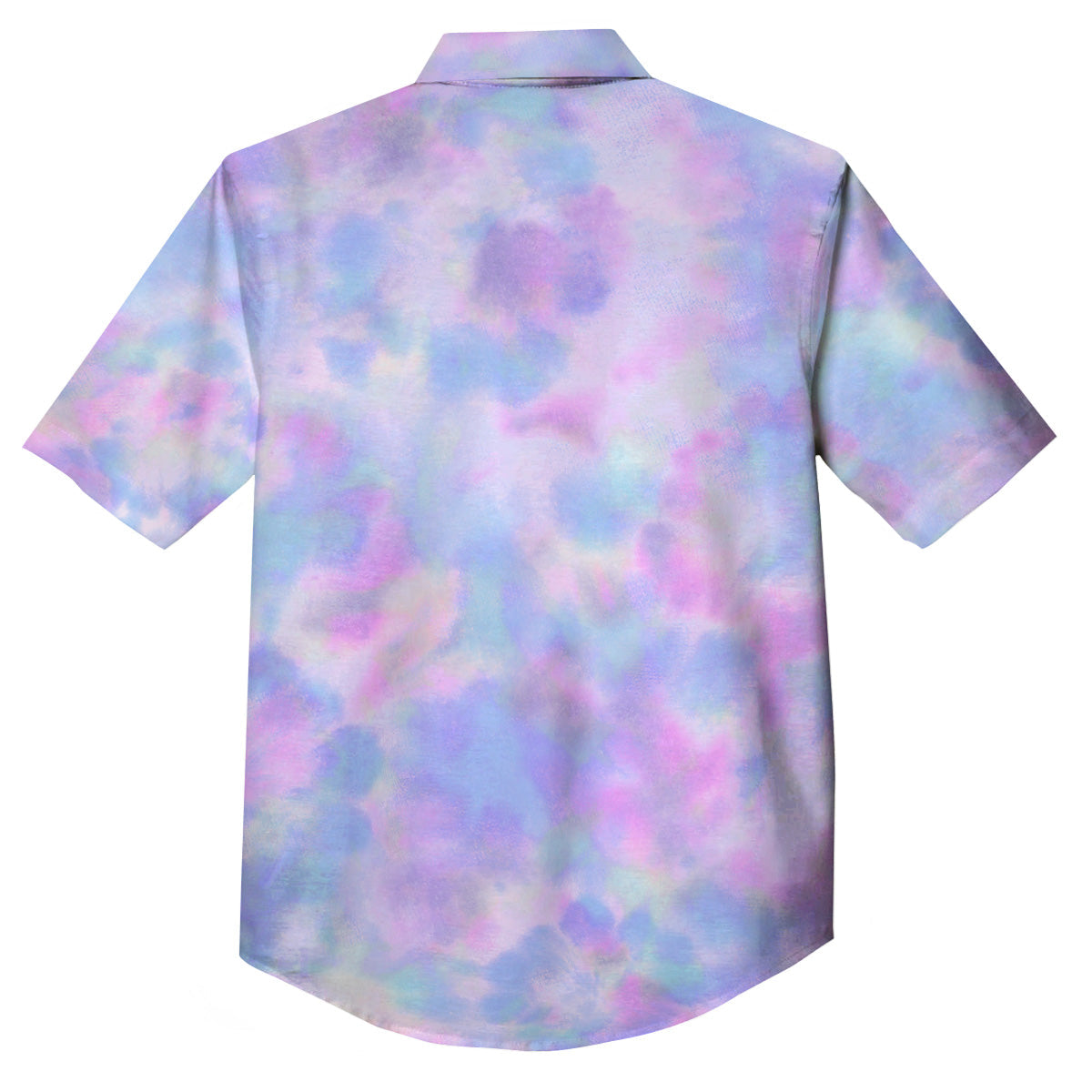 Purple And Blue Tie Dye Shibori Print Button Up Shirt-grizzshop